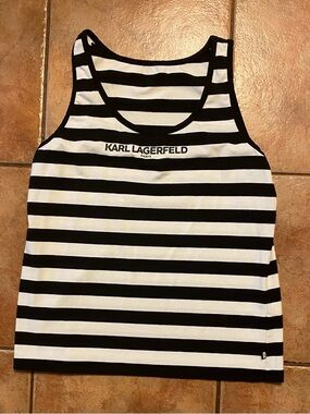 Karl Lagerfeld Striped Tank Medium